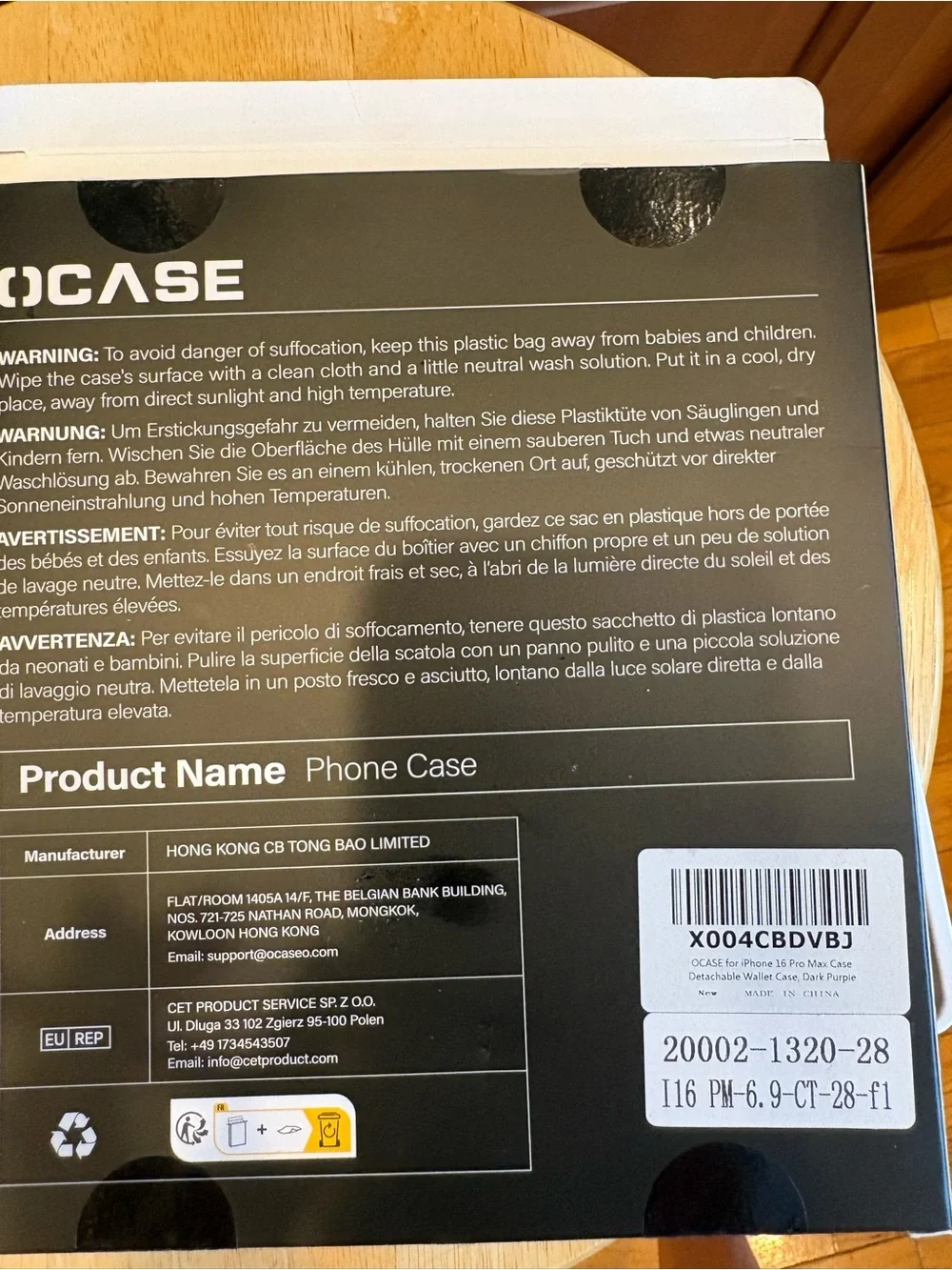 iPhone 16 Pro Max -Wallet Phone Case Folio in Purple